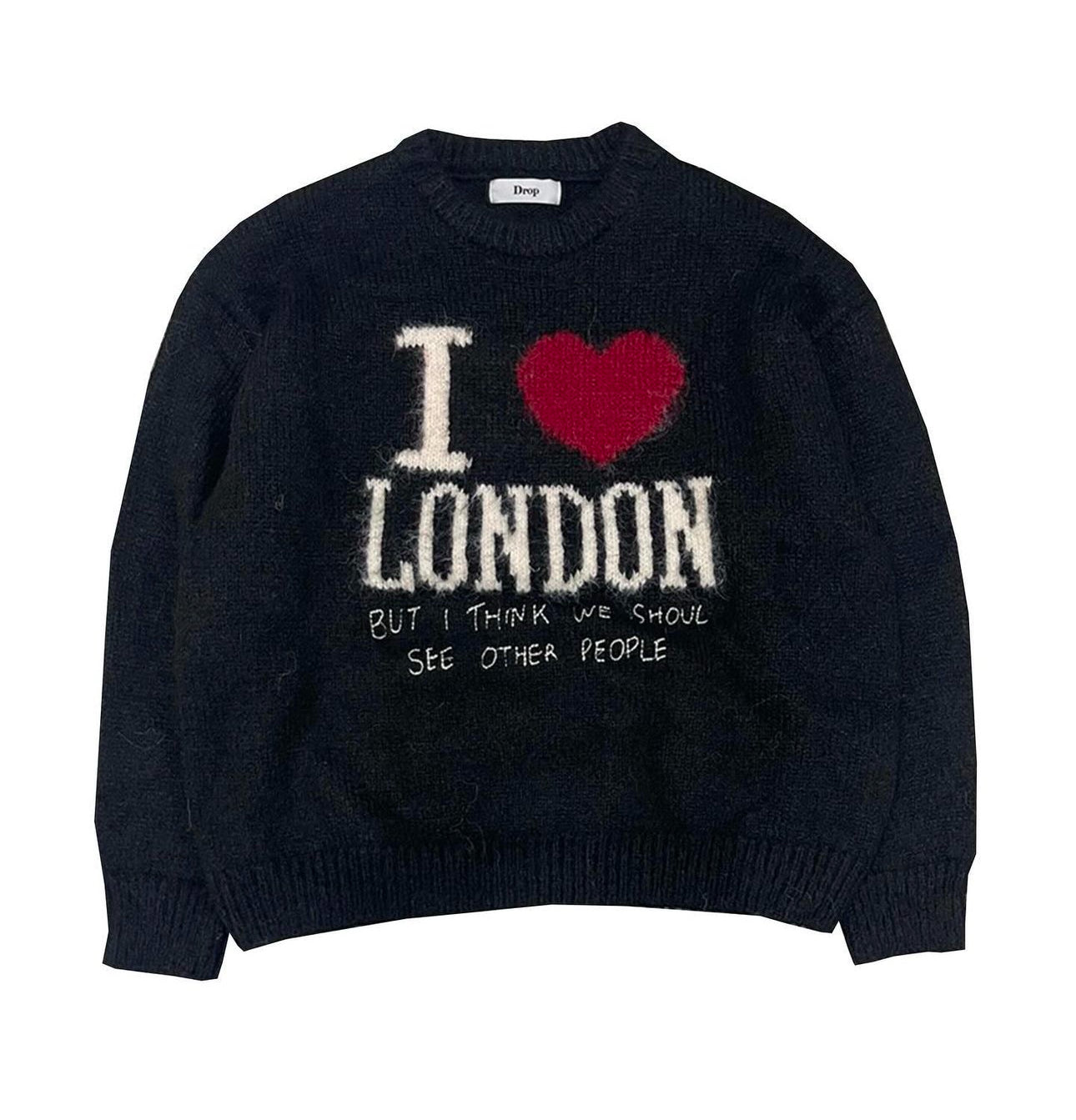 【情侶款】I love London Crew Neck Cardigan