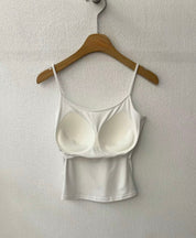 【✔️PAD｜小露背設計】Basic Solid Backless Padded  top