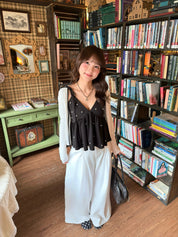Starlight Pearl V-neck Top