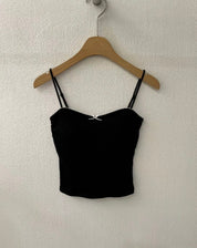 【✔️PAD｜小蝴蝶結設計】Lil Ribbon Solid Padded Bra Top