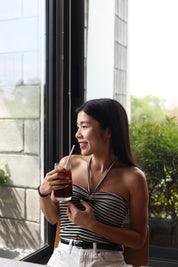 【一衣两穿~平價解鎖高級感】Striped 2 Way Tube Top