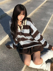 【人氣大熱產品🔥】Striped Polo Oversized Cardigan