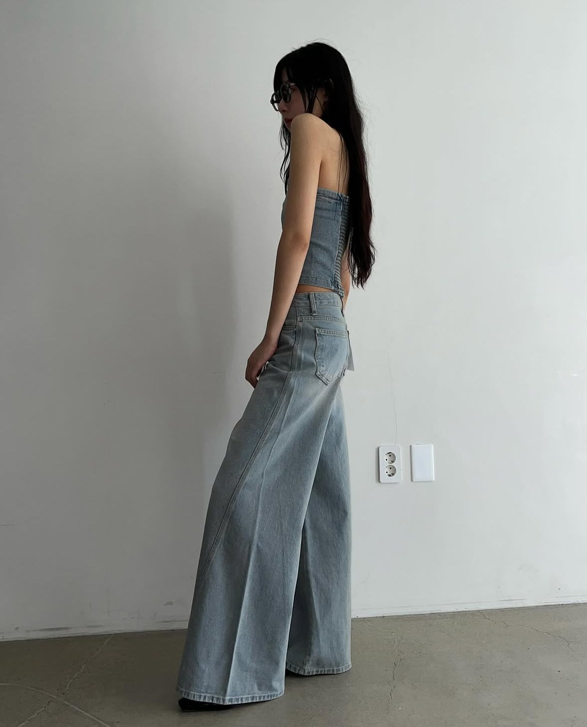 【Y2K復刻牛仔抹胸】Denim Tube Top