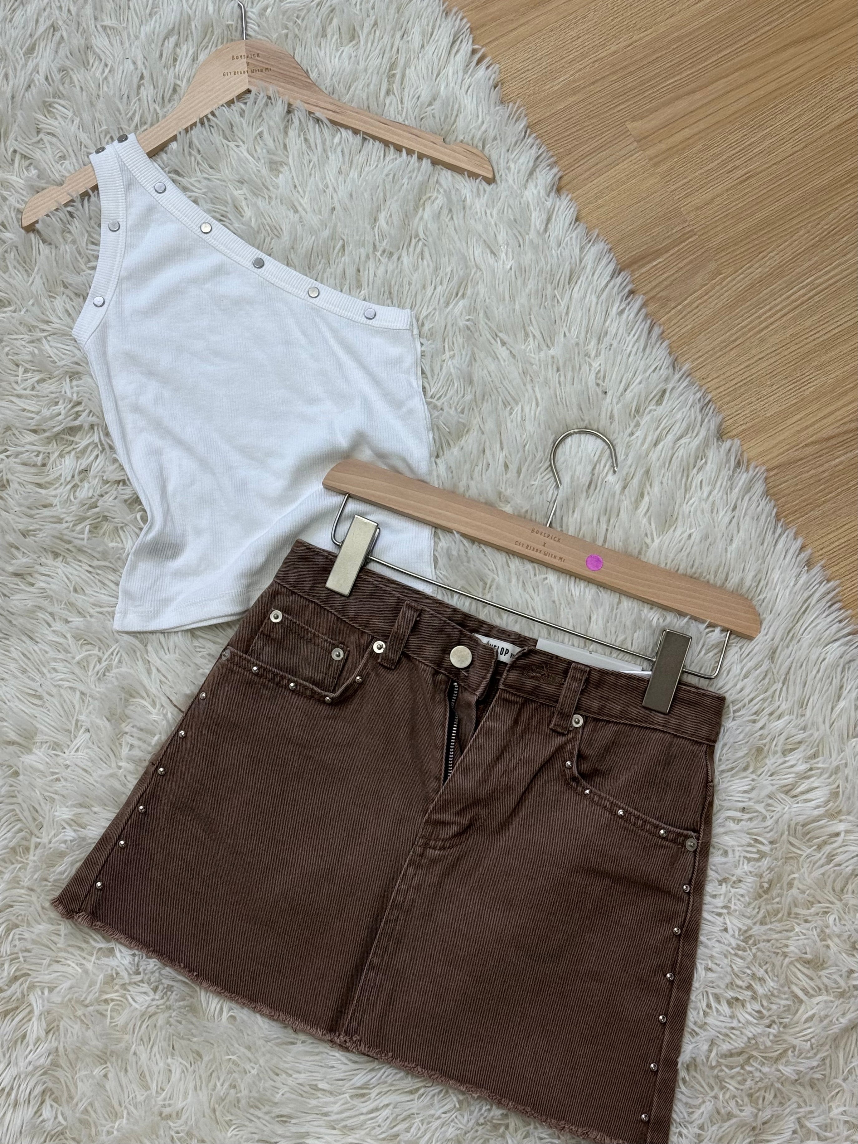 【現貨套裝價！】Top + Mini Skirts Set
