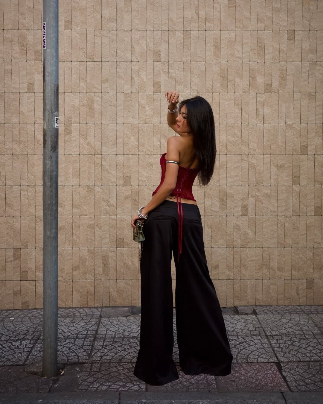 JIRA low-rise wide leg pants