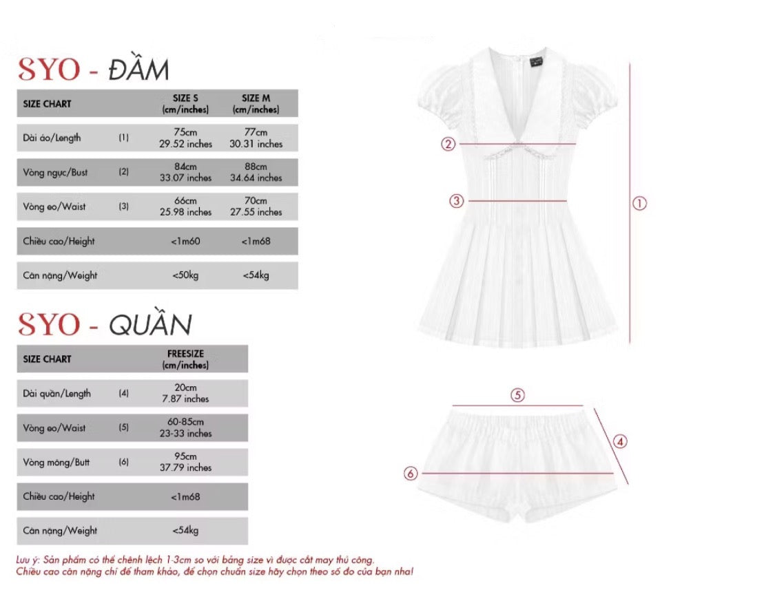 SYO deep cut white dress