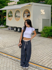 【歐美休閑感綁帶西褲】Casualuxe Wide Leg Suit Pants