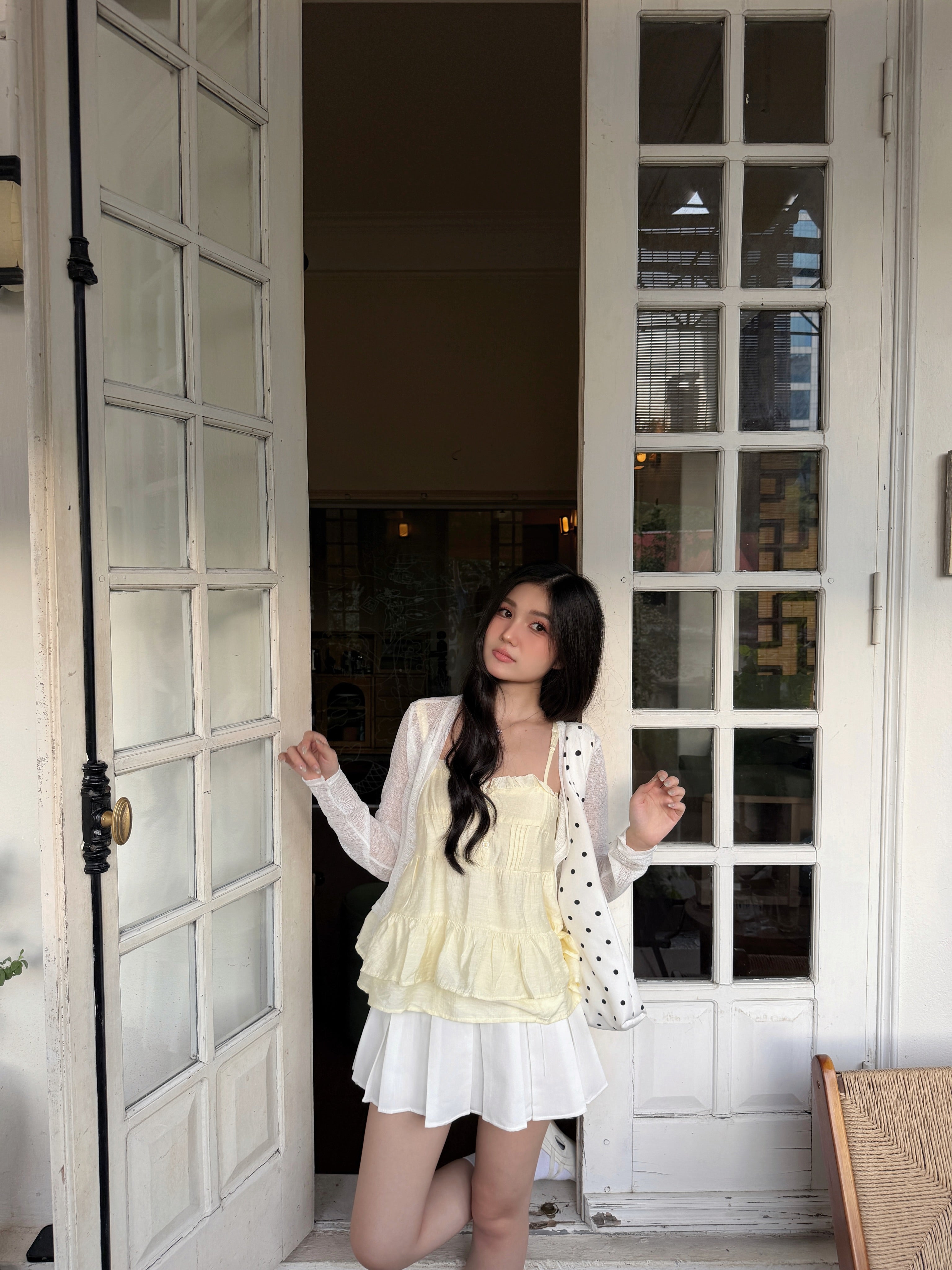 Lemon Chiffon Frill Cami