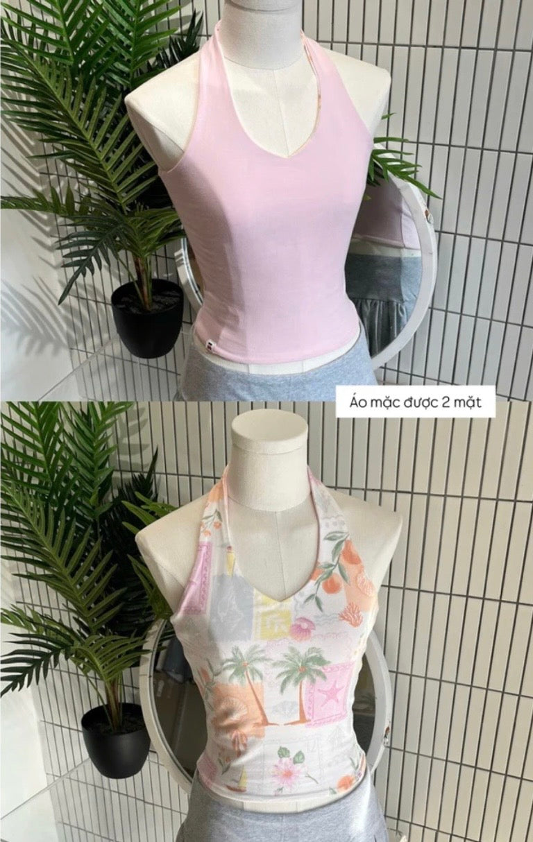 【🇻🇳越南連線】Frenchy Doubled Side Halter Crop Top