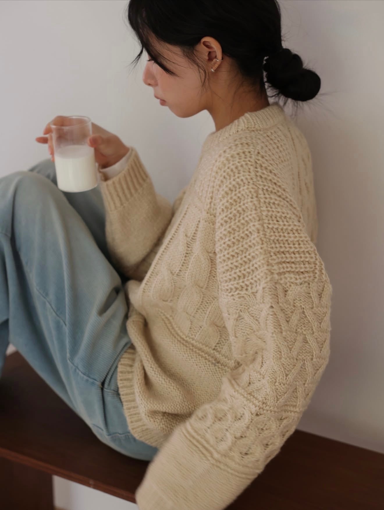 【冬日慵懶感麻花毛衣❄️】Round Neck Loose Fit Cardigan