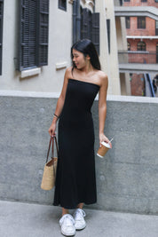 【✔️PAD｜魚尾裙設計】Basic Solid Padded Tube Mermaid Dress