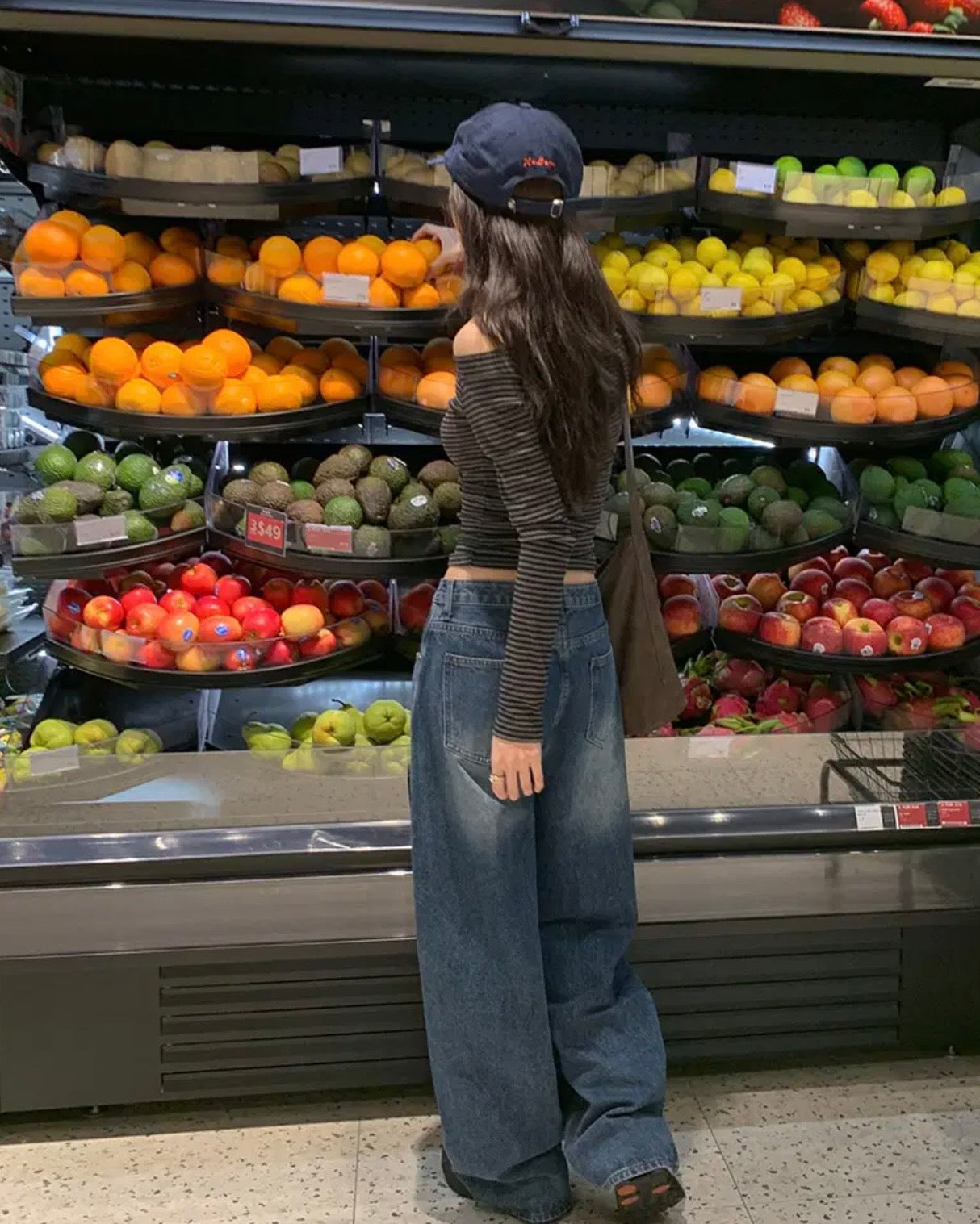 【衣櫃必備系列✨】Basic Striped Single Shoulder Top