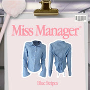 【後綁帶恤衫｜6色入】Miss Manager Fitted Shirt