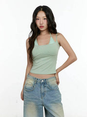 【假兩件laces背心🎶】Double Layered Lace Cami Top