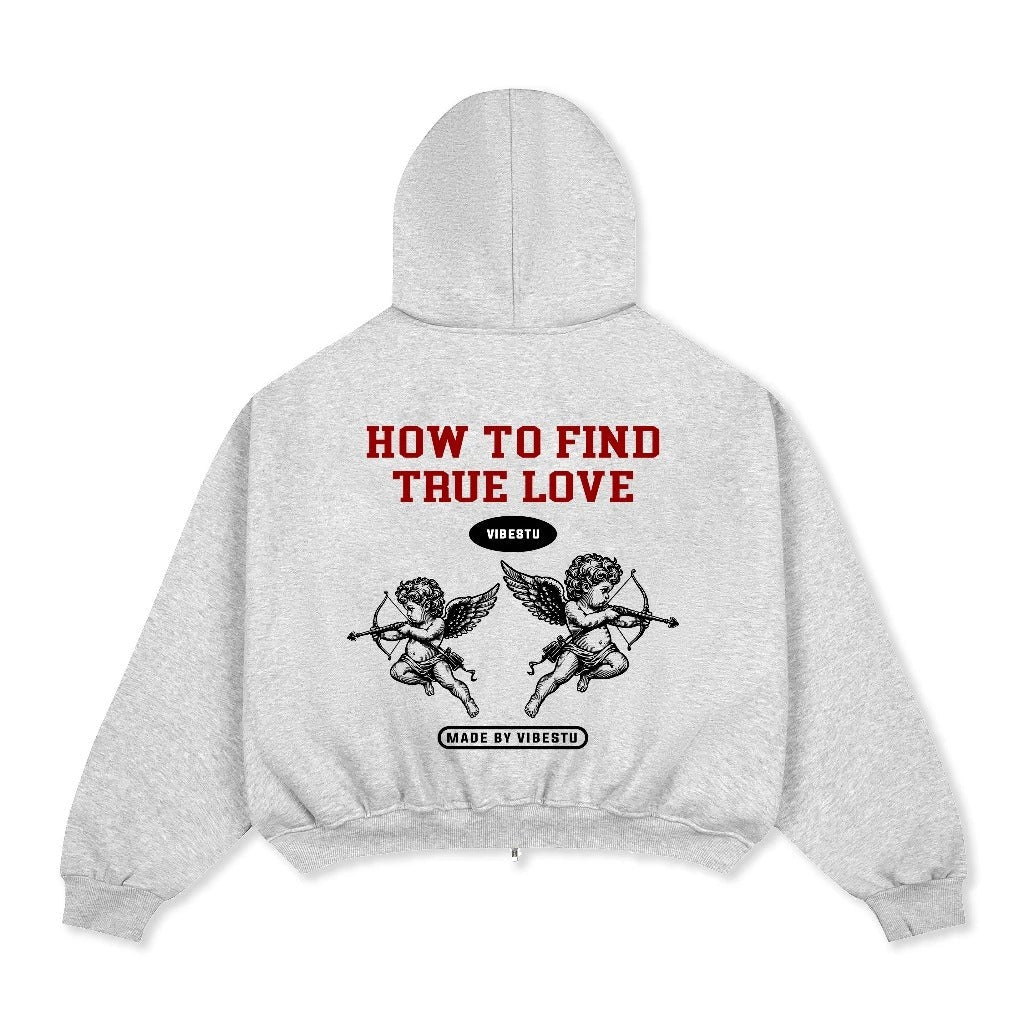 【🇻🇳越南連線】True Love 短版寬鬆雙頭拉鏈衛衣