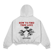 【🇻🇳越南連線】True Love 短版寬鬆雙頭拉鏈衛衣