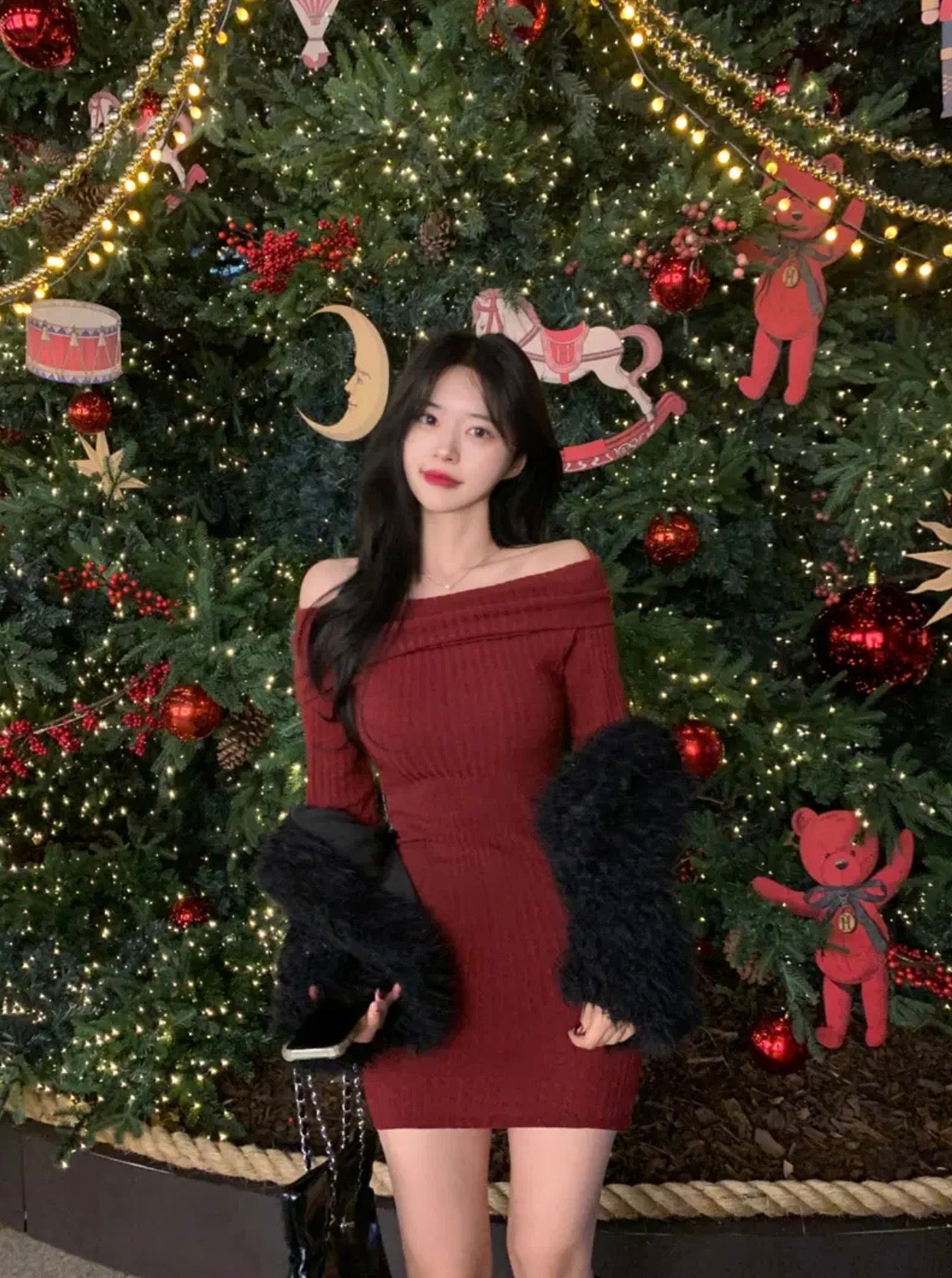 【節日感Party Dress🎊】2 Way Off Shoulder Dress