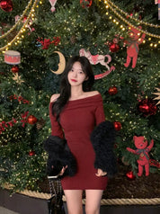 【節日感Party Dress🎊】2 Way Off Shoulder Dress