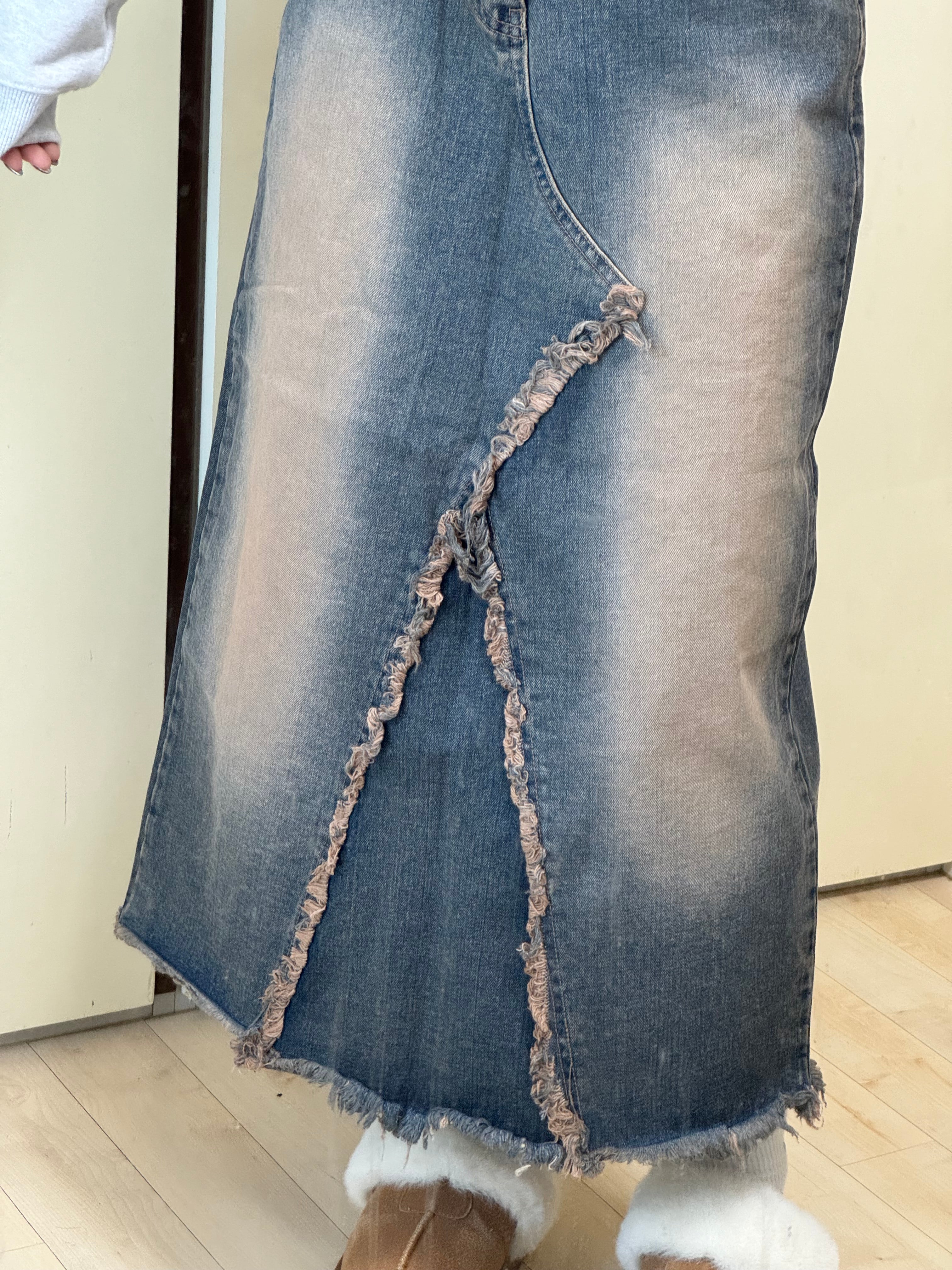 【復古牛仔長裙🦕】Denim Maxi Skirt