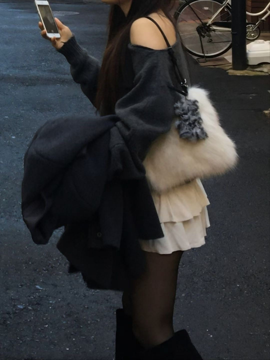 【歐美感針織Top】Ribbed Off Shoulder Cardigan