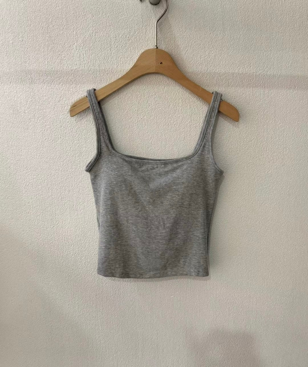 【✔️PAD｜打底必備】Basic Solid U Neck Padded Bra Top