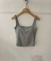 【✔️PAD｜打底必備】Basic Solid U Neck Padded Bra Top