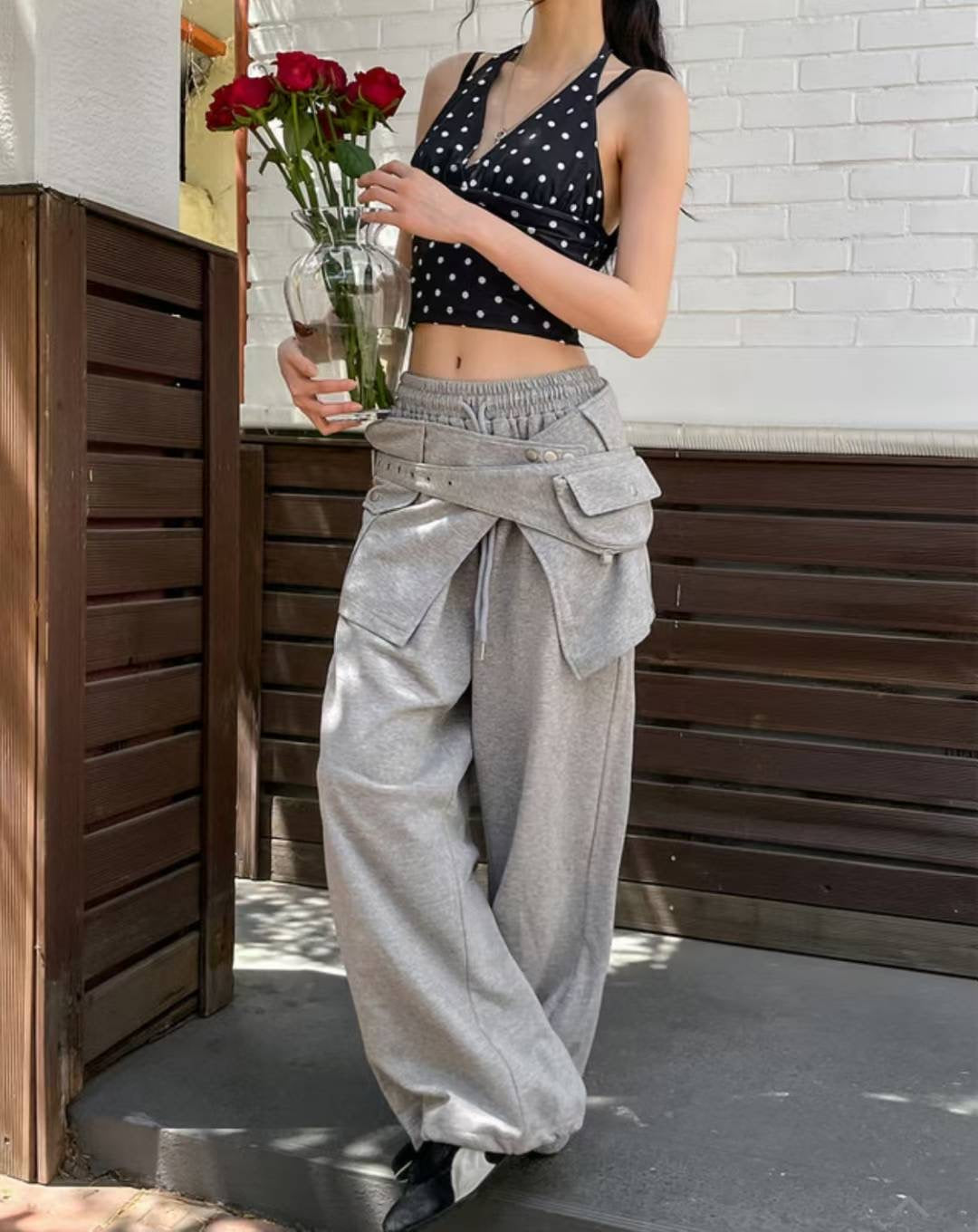 【波點Fans Assemble!!!】Dotty V Neck Crop Top