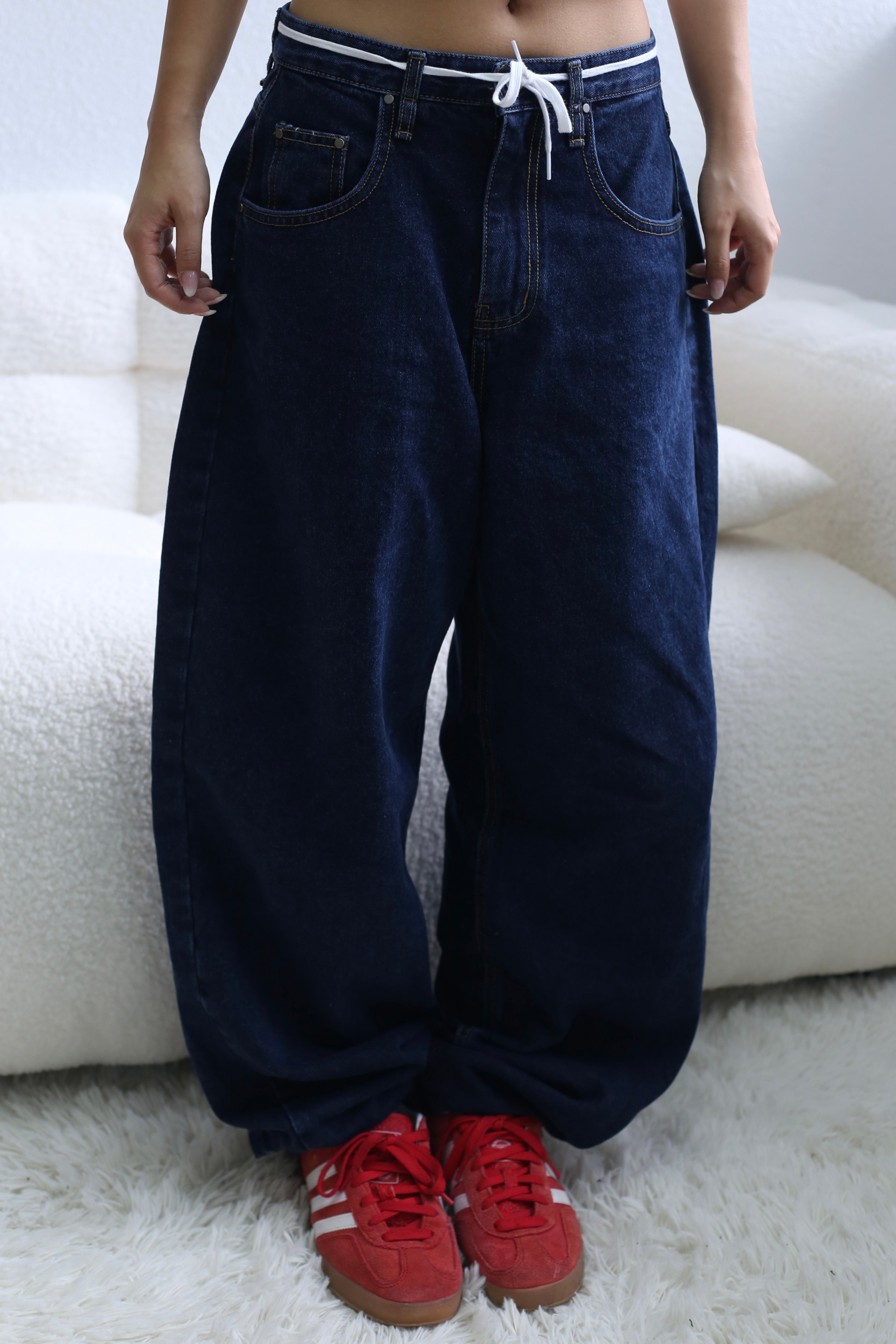 【原色彎刀牛仔褲】Classical Blue Barrel Jeans
