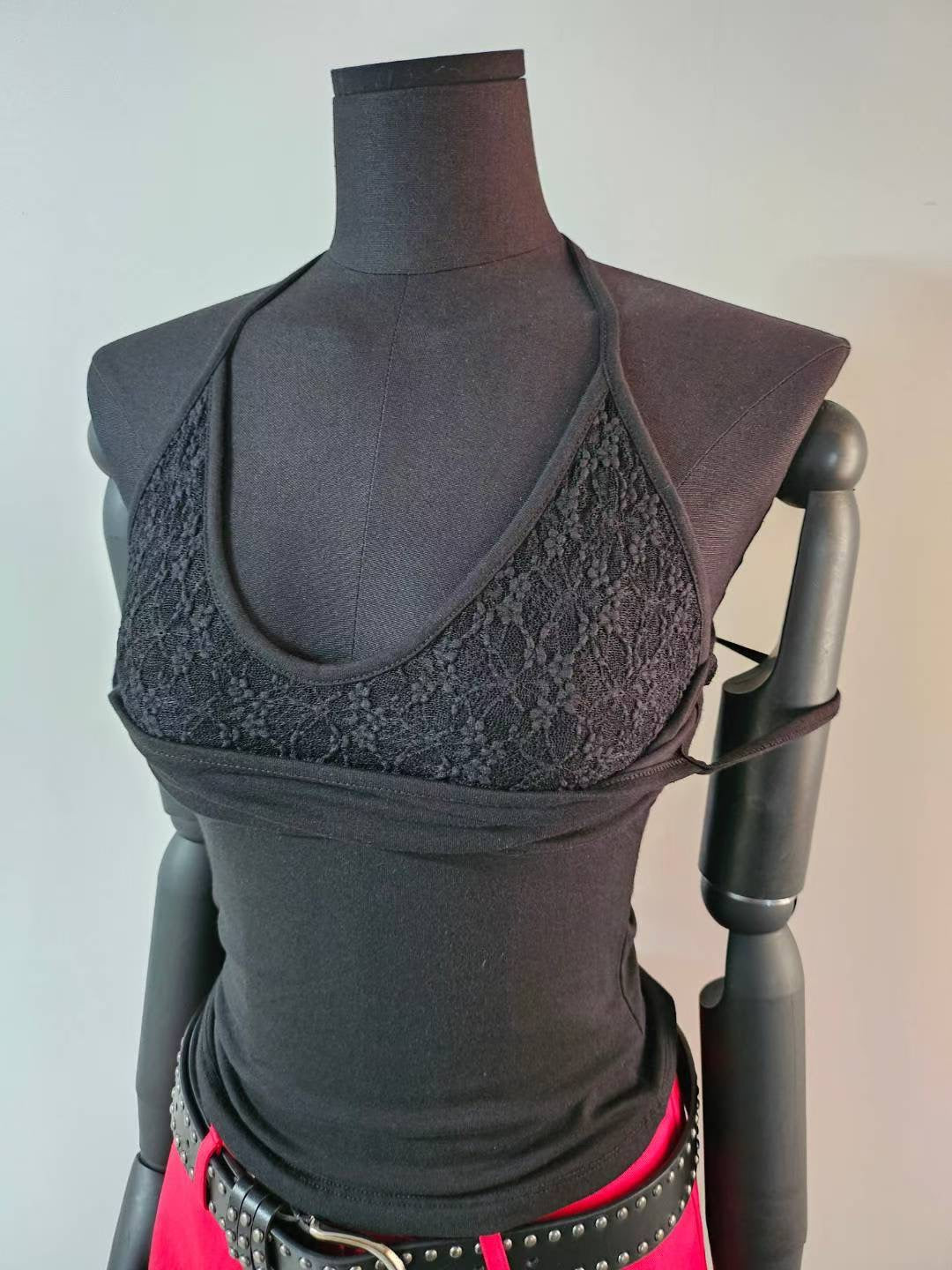 【假兩件laces背心🎶】Double Layered Lace Cami Top