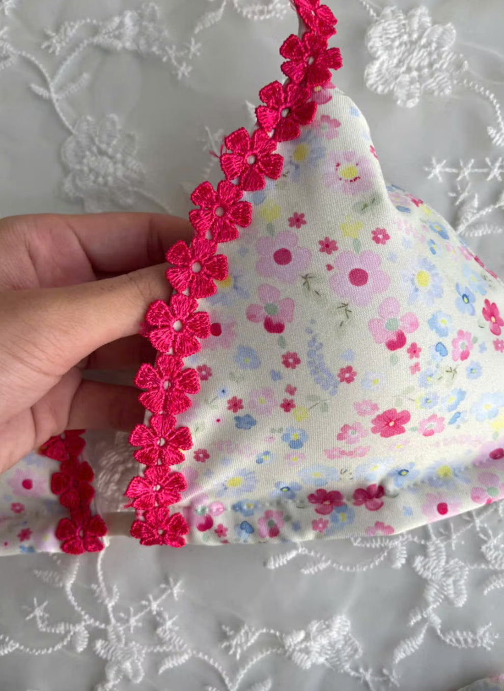 2-piece Floral lace Bikini(with pads)