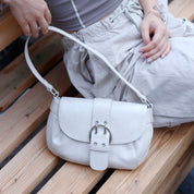 Perry Solid Buckle Shoulder Bag