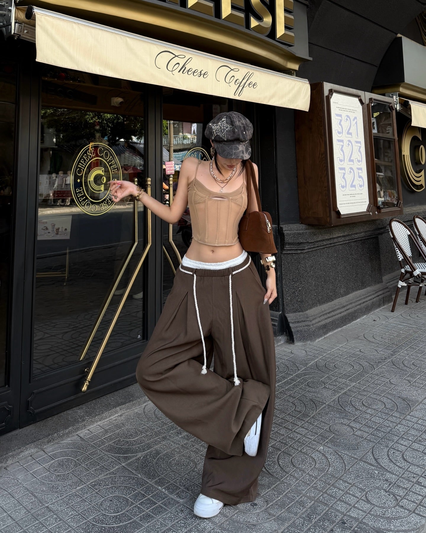 CABY lace wide leg pants