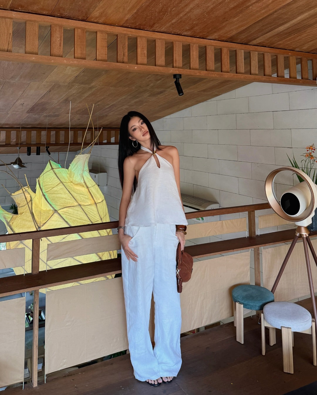 Lily Halter Top(Premium Linen)