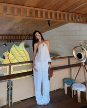Lily Halter Top(Premium Linen)