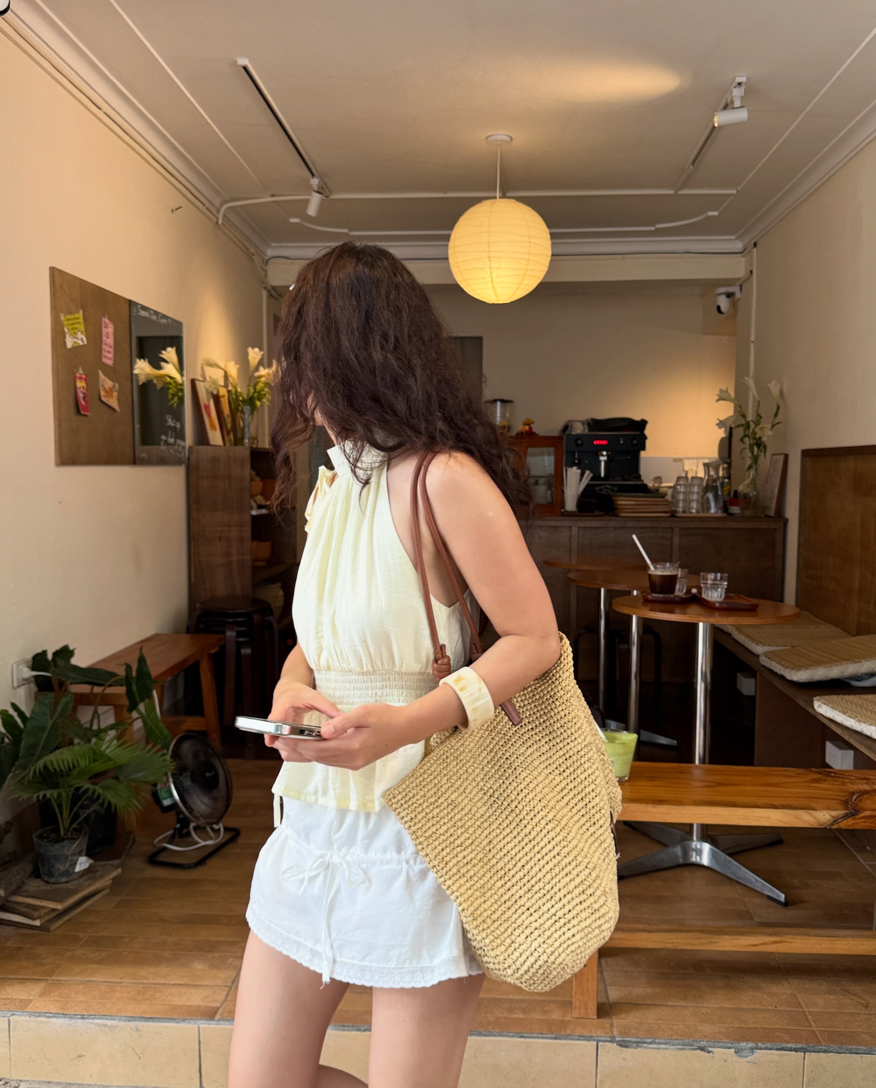 Lemon Soufflé Peplum Top
