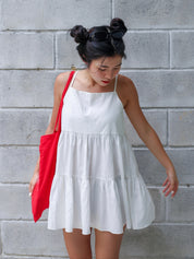 【背心蛋糕裙】Solid Ruffle Cami Mini Dress