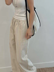 【顯腳長！知性直腳細條紋長褲】Striped Cozy Pants