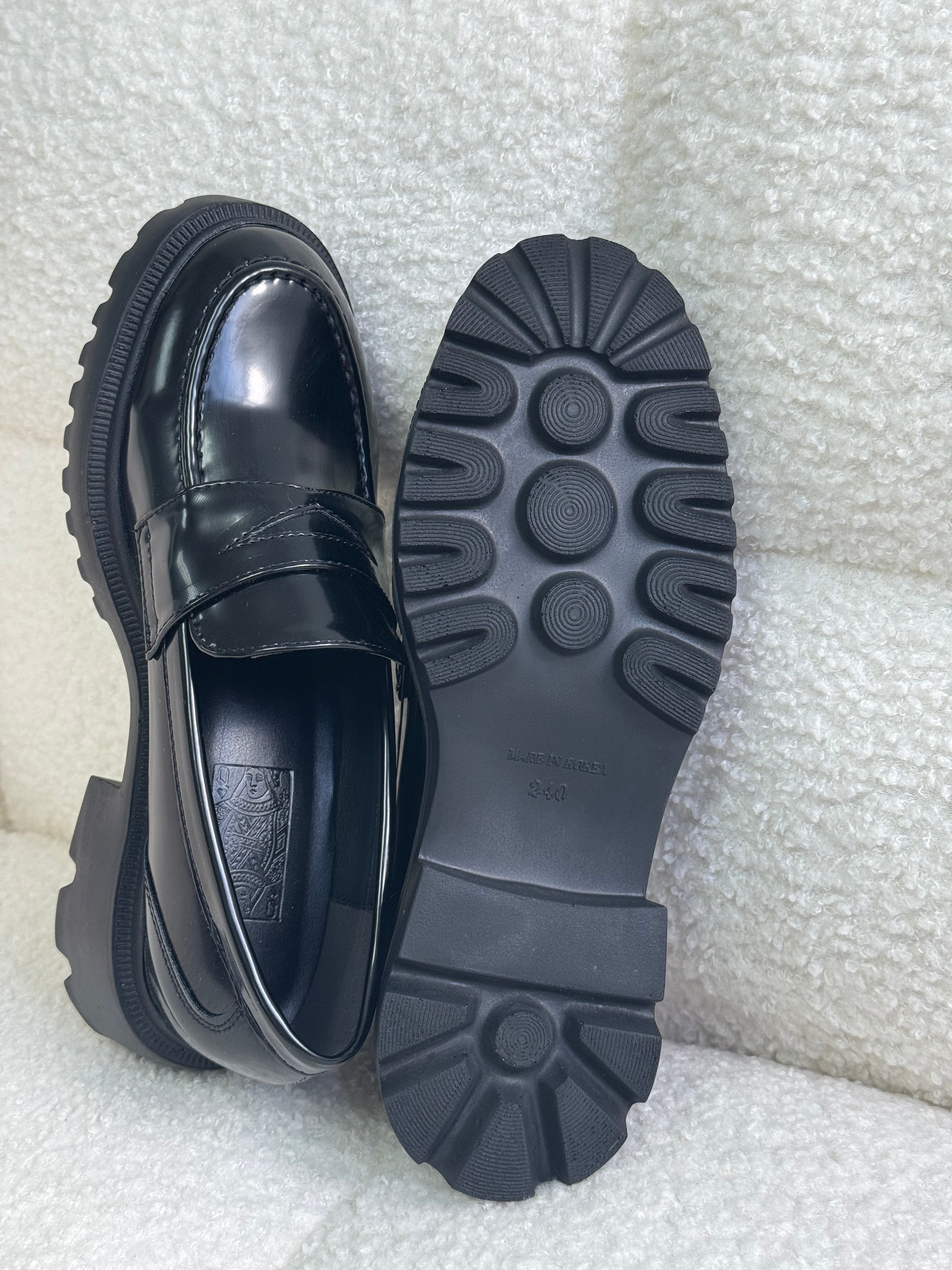 【韓國製造｜增高4cm】+4cm Basic Solid Loafers