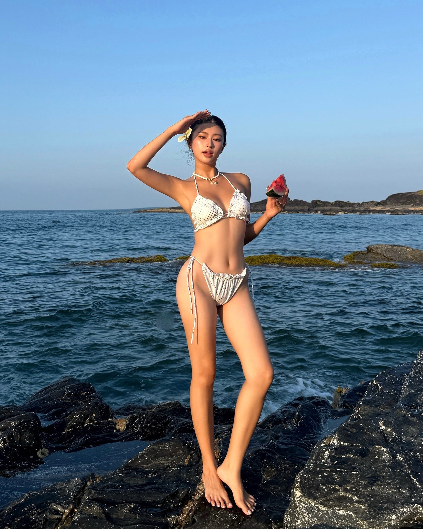 2-piece Ruffled Dotty Bikini(with pads)