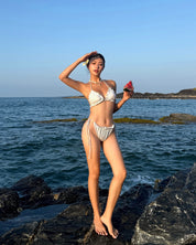 2-piece Ruffled Dotty Bikini(with pads)