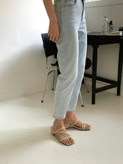 【韓國製造｜5cm粗踭】MIK Cross Strap High Heels
