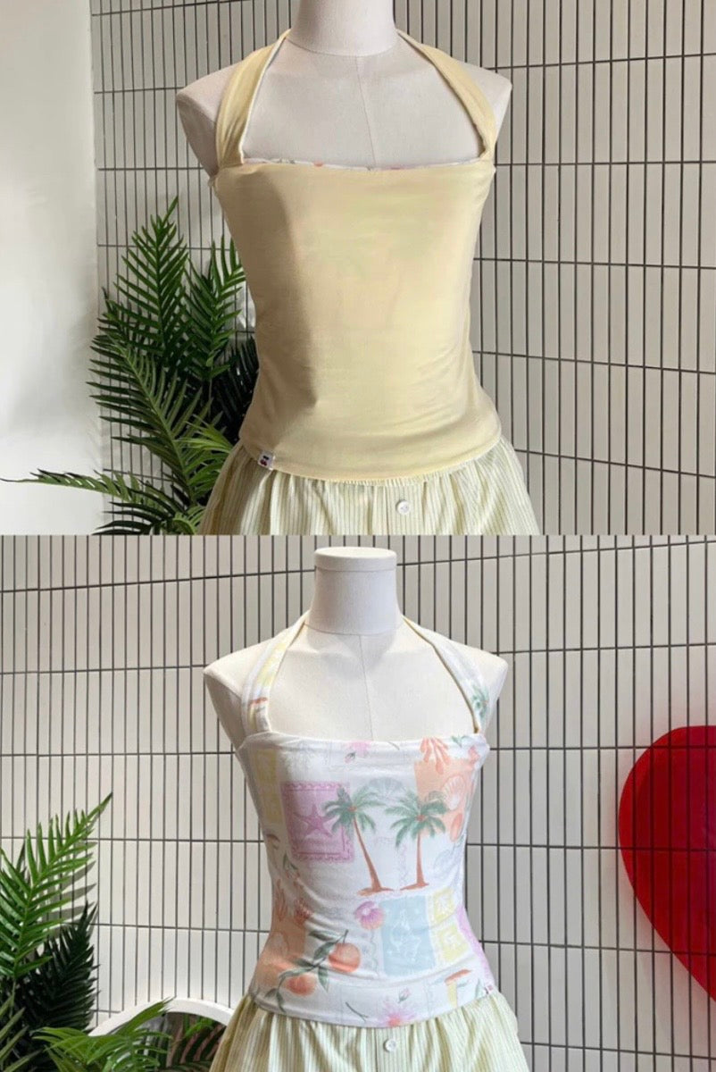 【🇻🇳越南連線】Frenchy Doubled Side Halter Crop Top