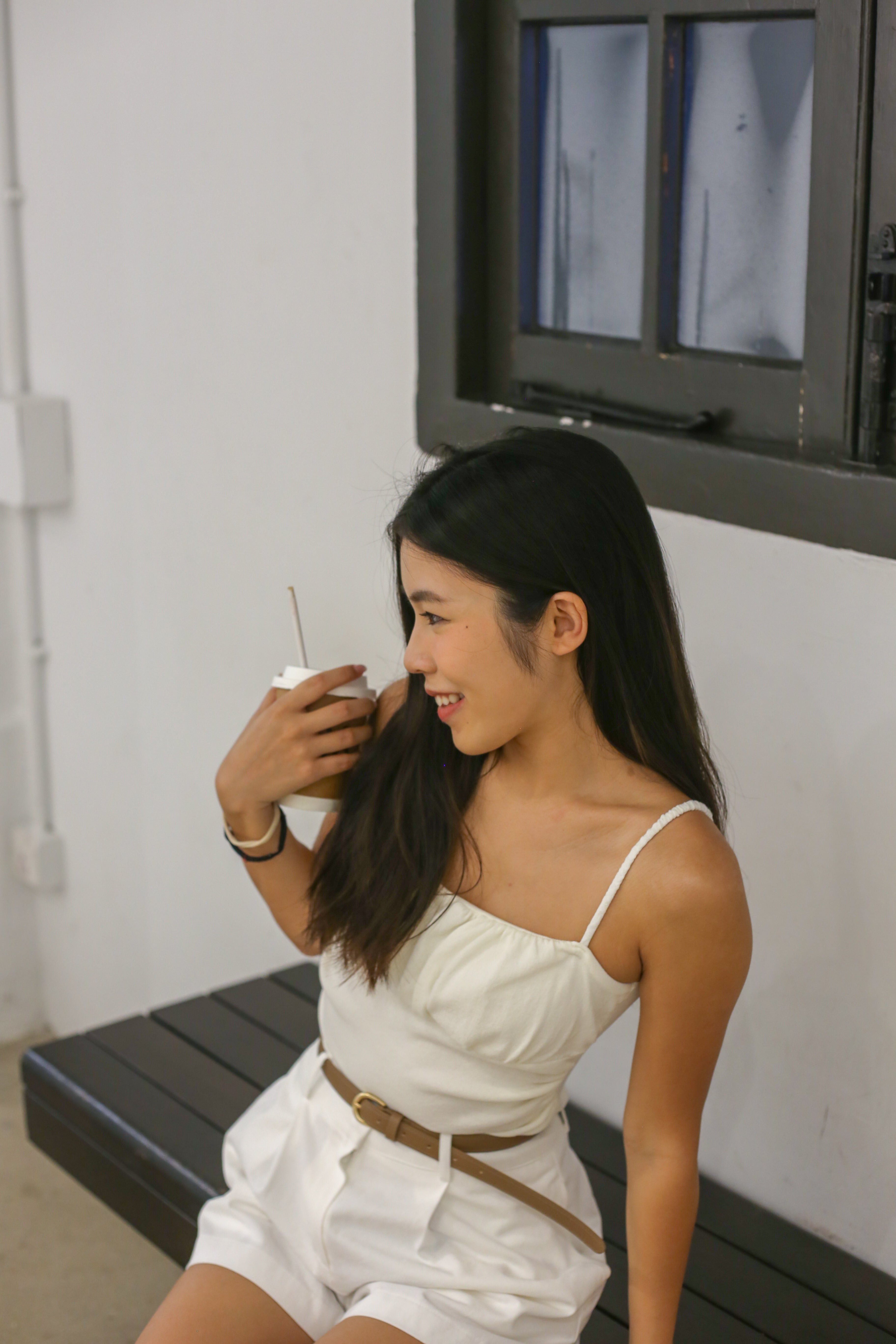 【✔️PAD｜皺褶設計】Solid Ruched Bust Padded Bra Top