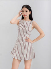 【🇻🇳越南連線】Striped Boat Neck Mini Dress