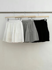 【春夏必備短裙！】Solid Ruffle Mini Skirt