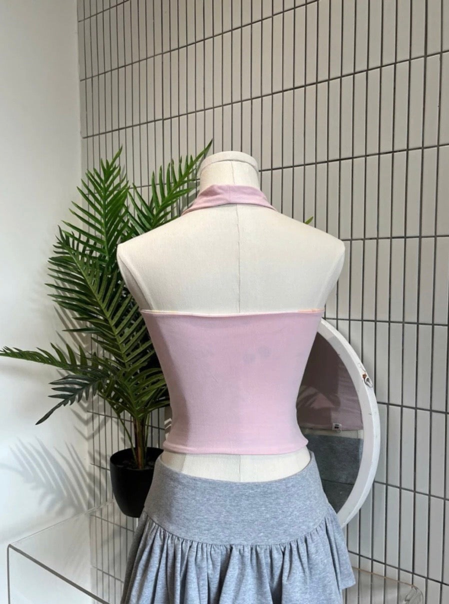 【🇻🇳越南連線】Frenchy Doubled Side Halter Crop Top