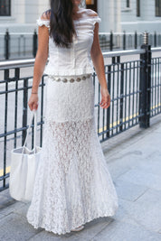 【法式復古!!氣質Lace魚尾裙】Lace Mermaid Maxi Dress