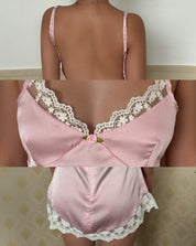 Satin Silk Lace Nightgown