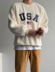 【🇰🇷韓國連線｜情侶裝ok!!】USA Fluffy Hoodies
