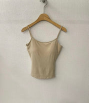 【✔️PAD｜小露背設計】Basic Solid Backless Padded  top